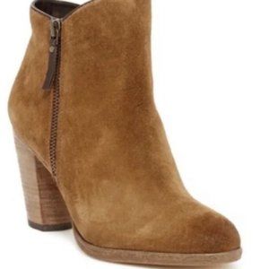 Cole Haan Hayes burnished double zip Suede booties | Size 6.5